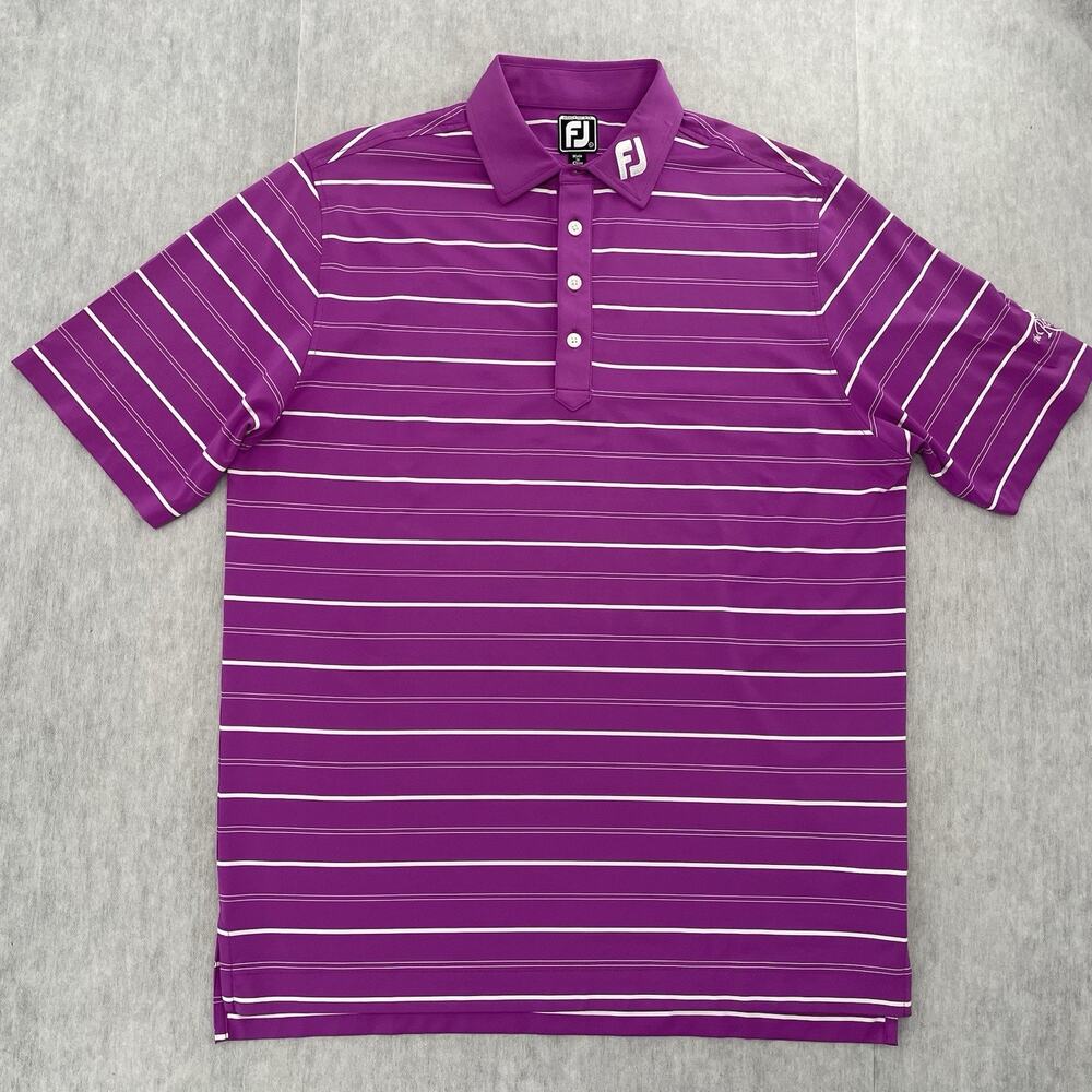 Footjoy Shirt Adult Large Purple Polo Tour Issue The Revere Golf Club Logo Men L